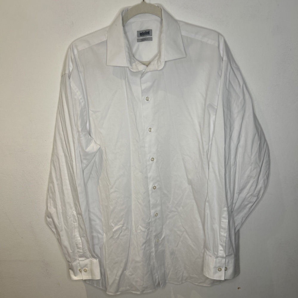 Unlisted by Kenneth Cole Men's‎ Dress Shirt Solid White 16-16.5 32/33 Big Fit